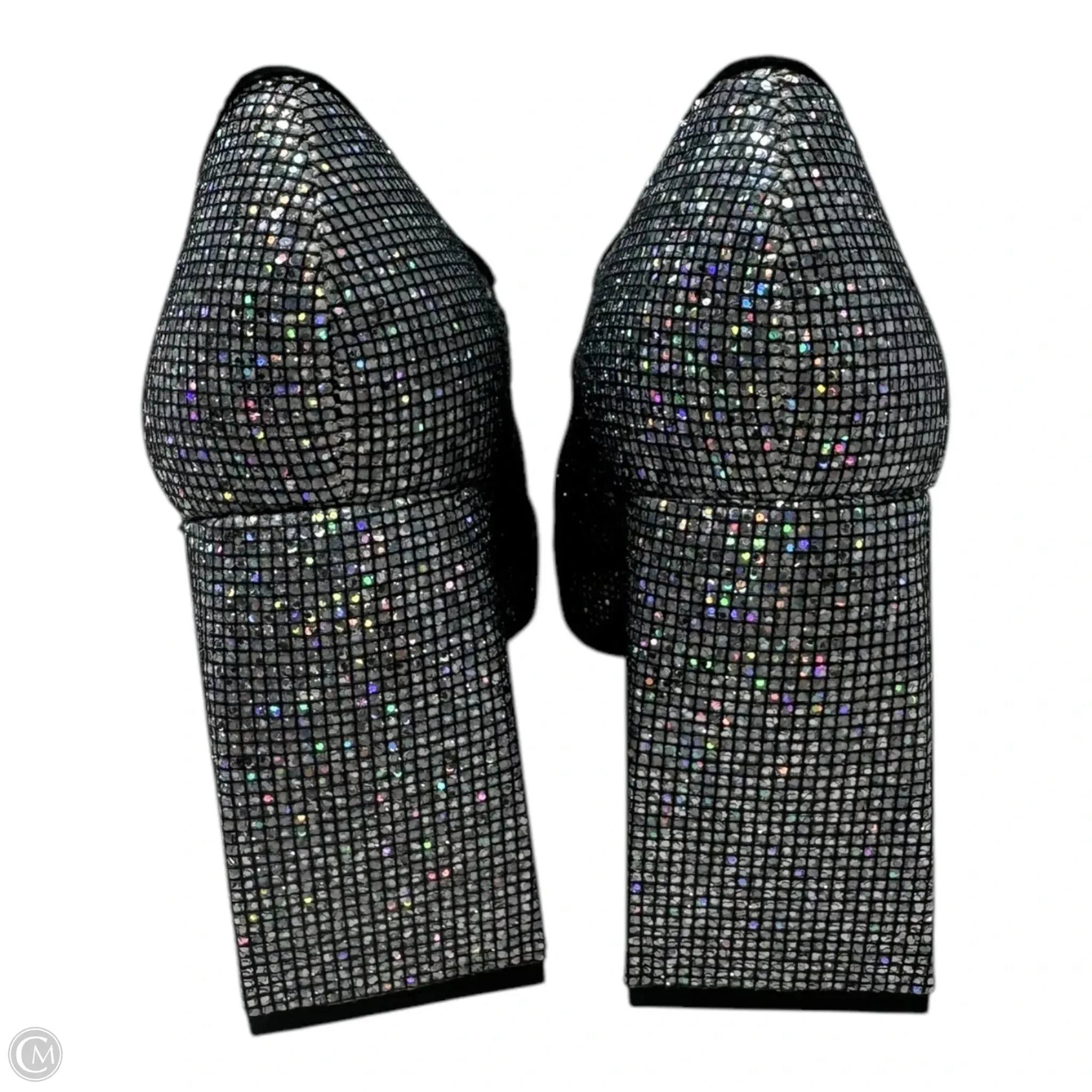 2-Night Glitter Platform Mary Jane Pumps By Gianni Bini In Silver, Size: 7.5