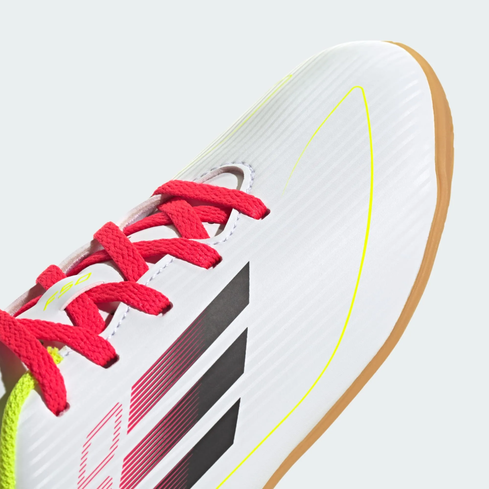 ADIDAS KID'S F50 CLUB WHITE/BLACK INDOOR FOOTBALL BOOTS