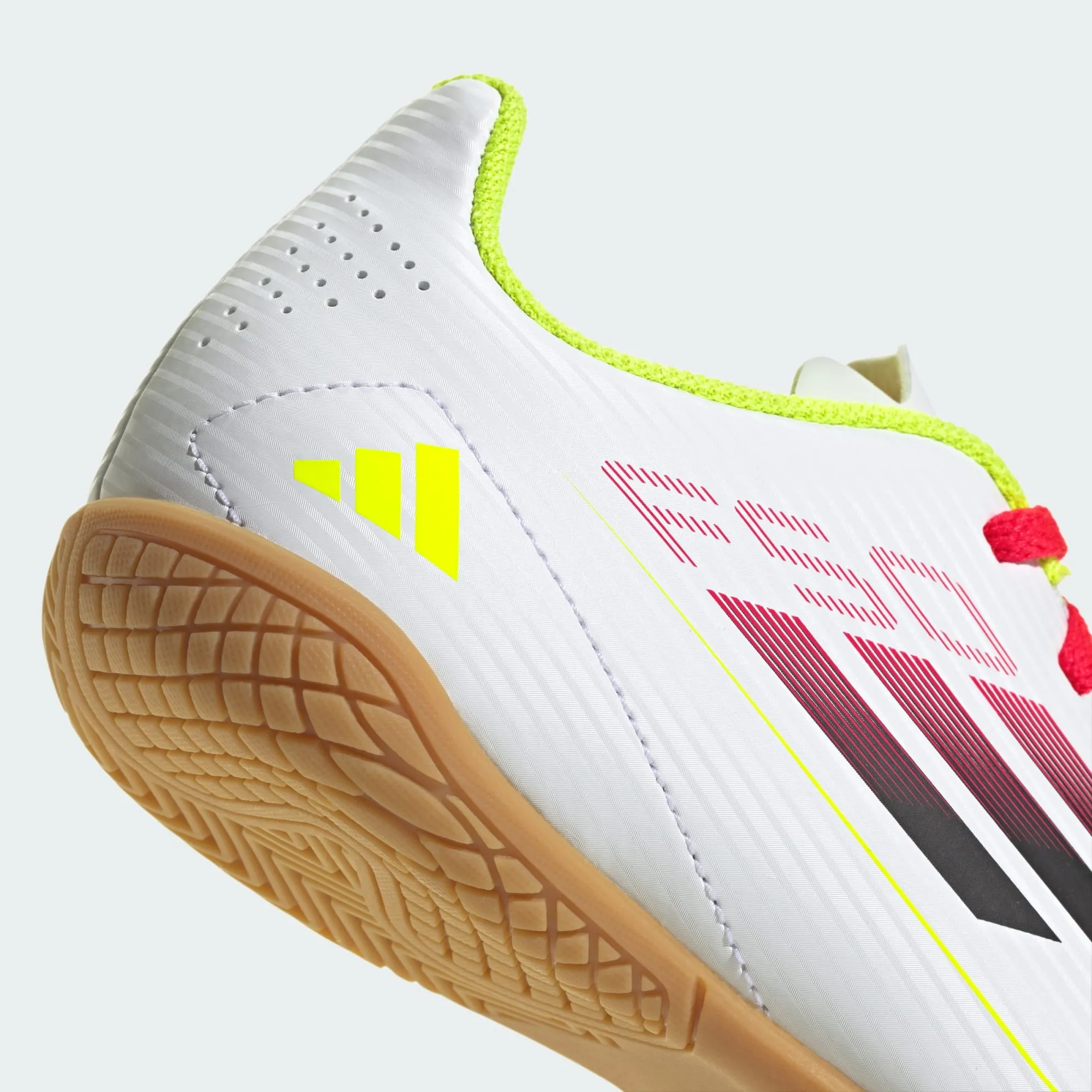 ADIDAS KID'S F50 CLUB WHITE/BLACK INDOOR FOOTBALL BOOTS