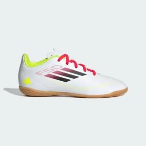 ADIDAS KID'S F50 CLUB WHITE/BLACK INDOOR FOOTBALL BOOTS