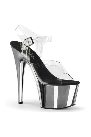 ADORE-708 Platform Sandal  | Clear Vinyl