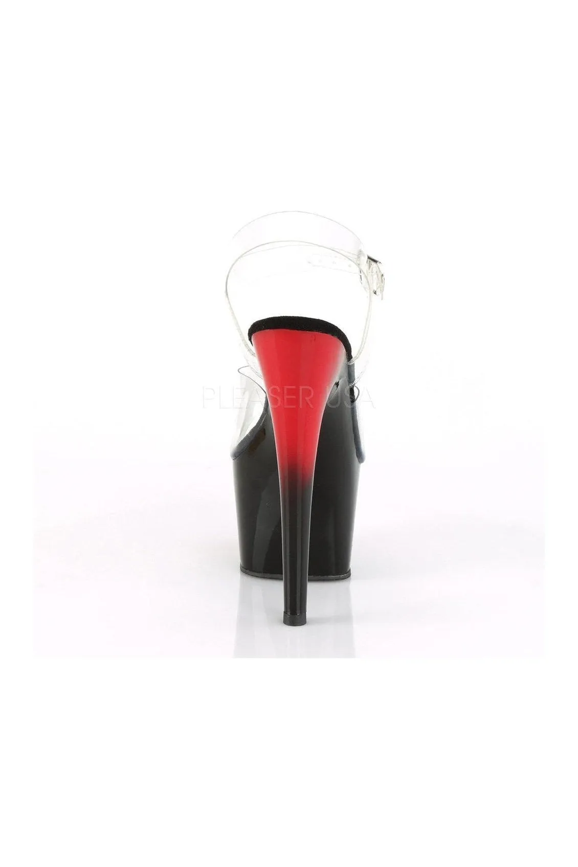 ADORE-708BR Platform Sandal | Clear Vinyl
