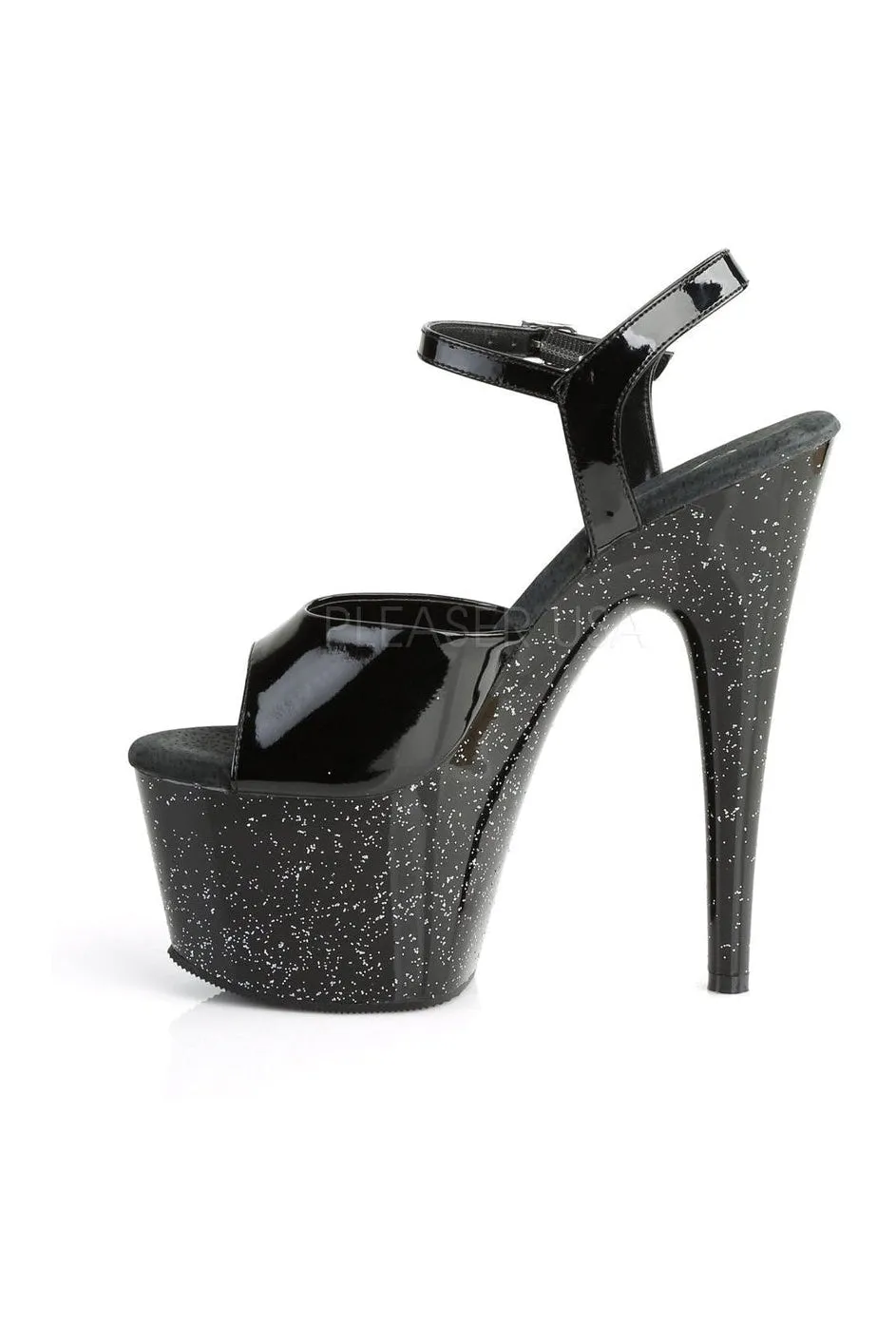 ADORE-709MG Platform Sandal  | Black Patent