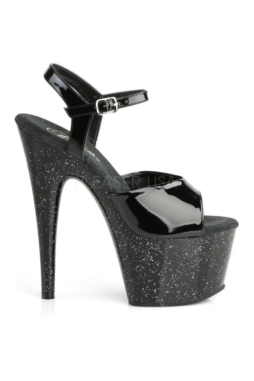 ADORE-709MG Platform Sandal  | Black Patent