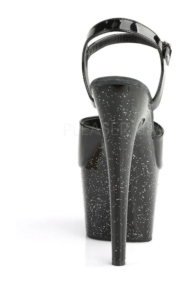 ADORE-709MG Platform Sandal  | Black Patent