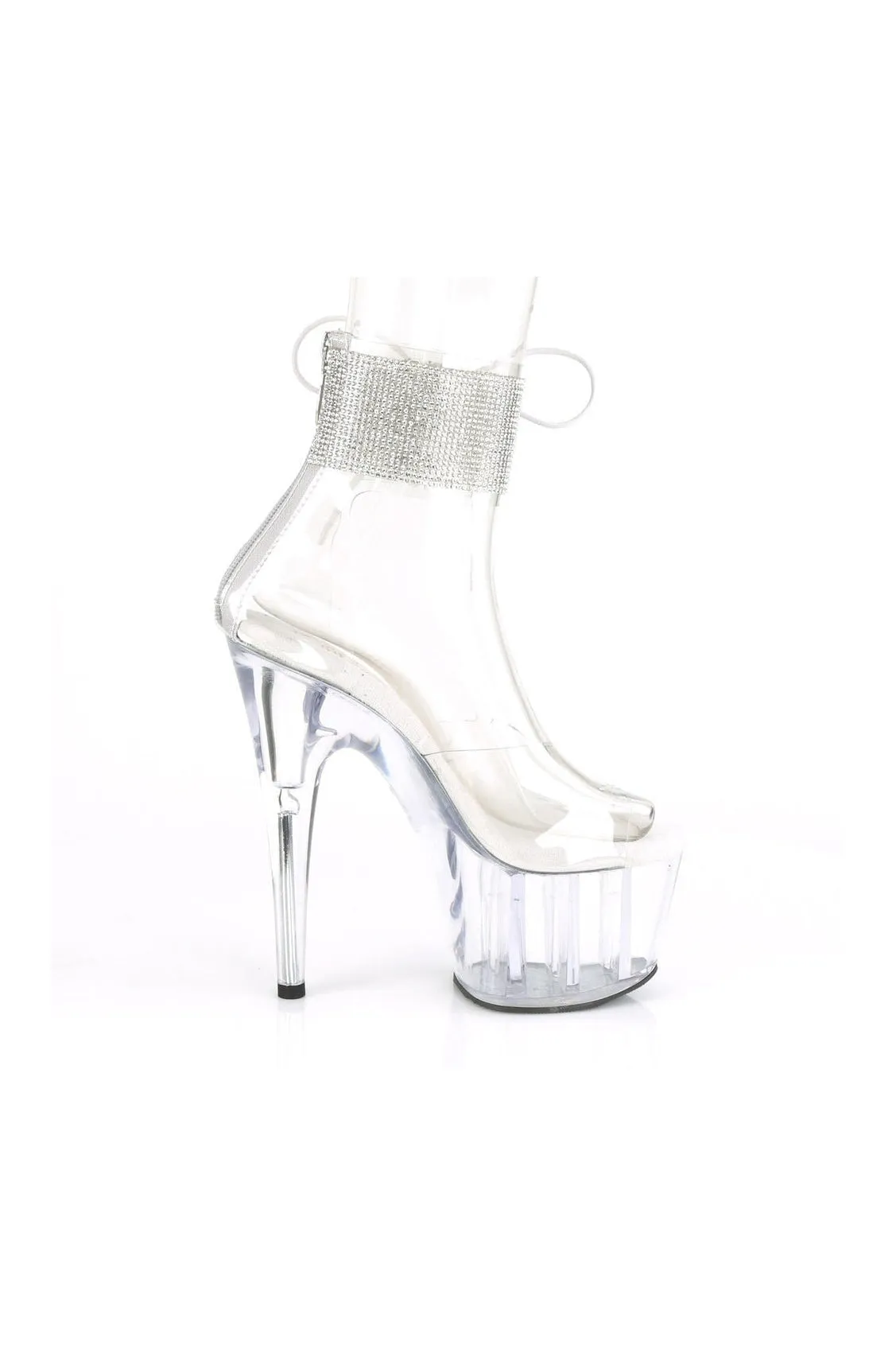 ADORE-724RS Exotic Sandal | Clear Vinyl