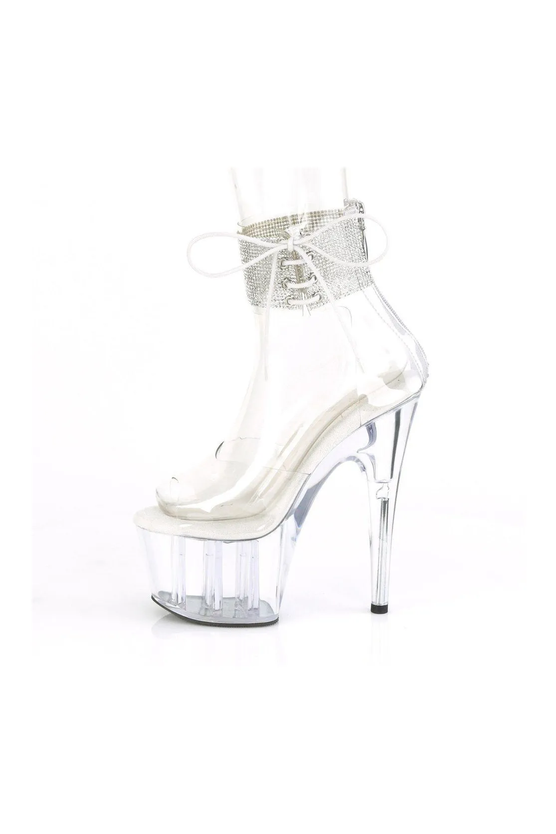 ADORE-724RS Exotic Sandal | Clear Vinyl