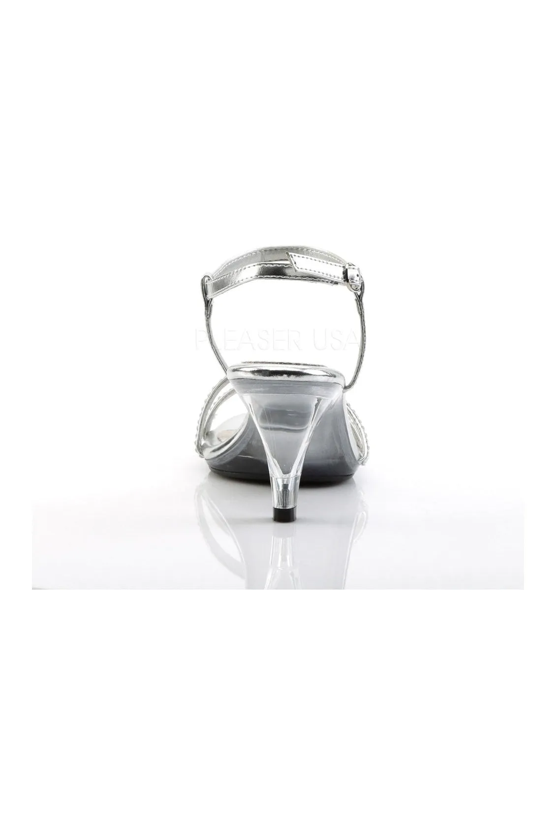 BELLE-316 Sandal | Clear Faux Leather