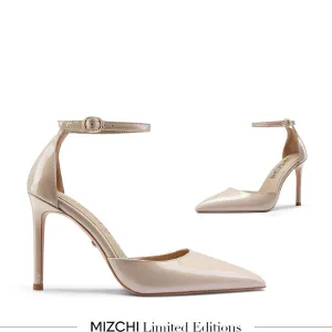 *BIANCA  BEIGE - classic ankle strap pumps