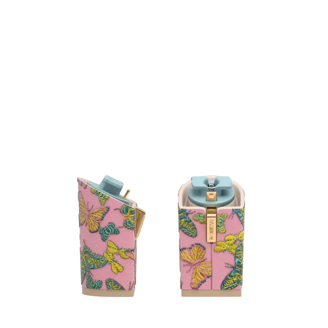 Block Heel Kit 4 Pink Butterfly Embroidery
