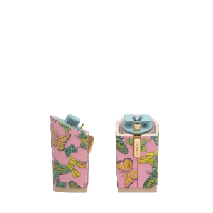 Block Heel Kit 4 Pink Butterfly Embroidery