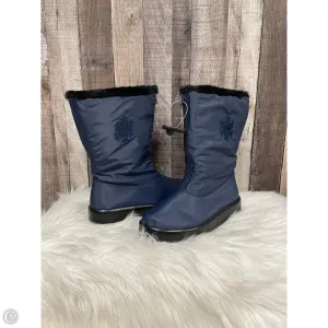 Boots Mid-calf Flats By Comfortview In Navy, Size: 9
