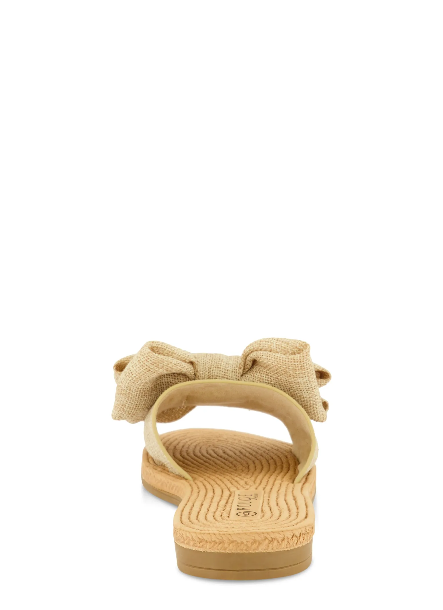 Bow Band Espadrille Slide Sandals
