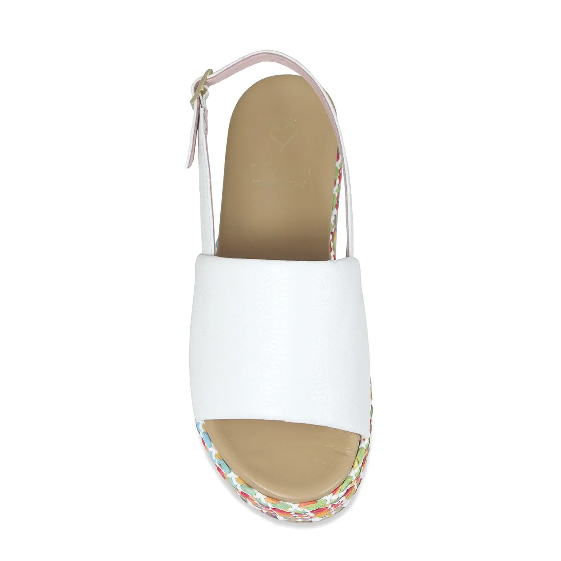 Brandy: White Leather & Multi