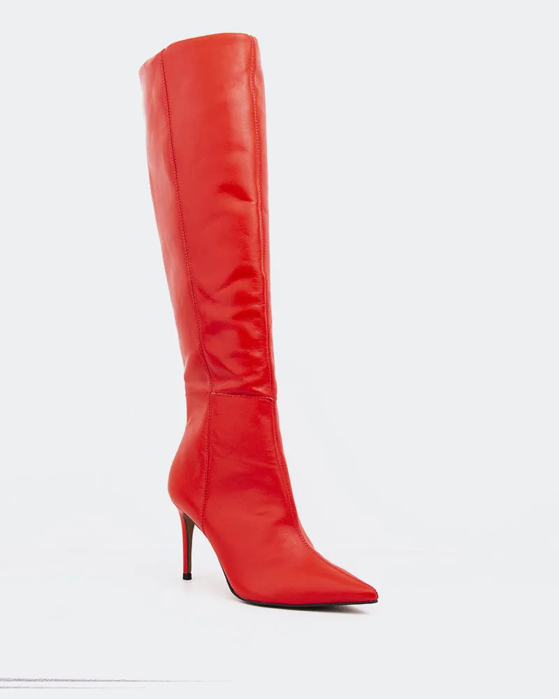 Bushra Red Leather