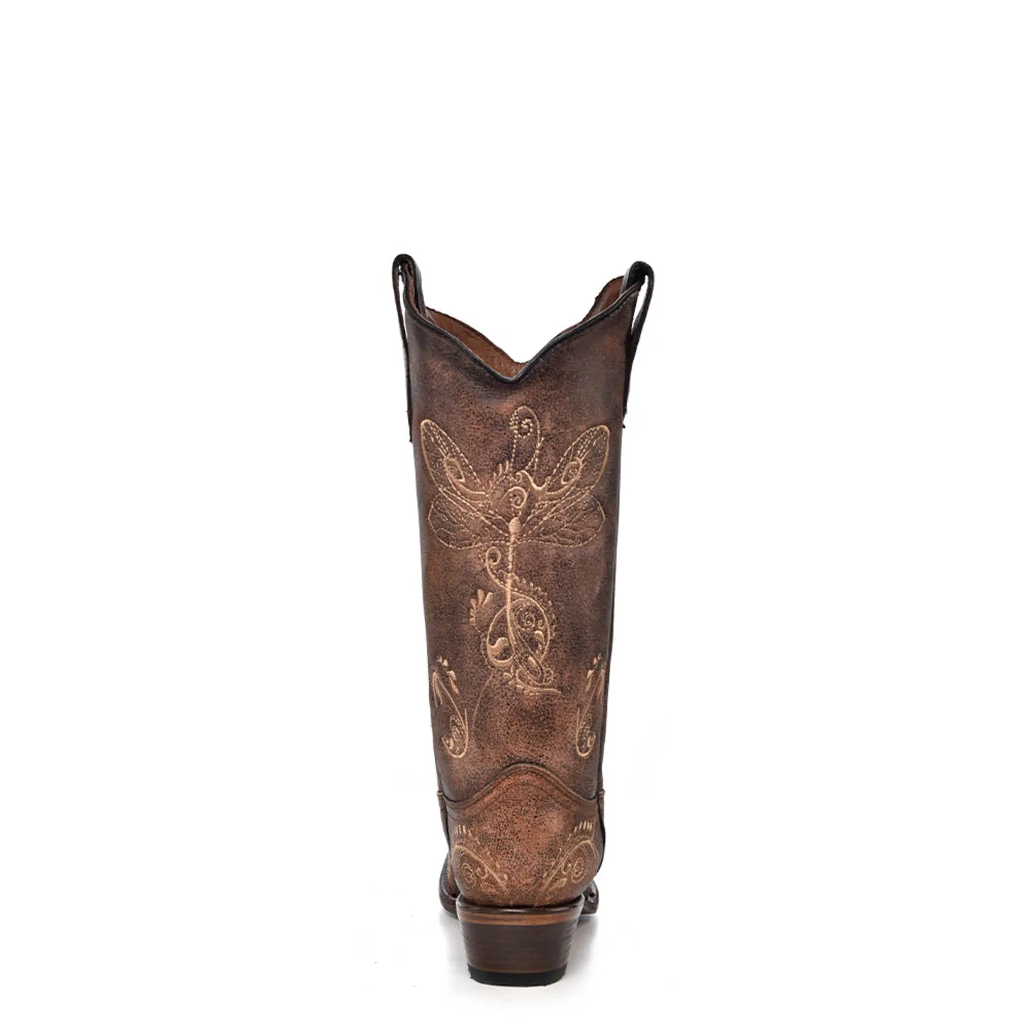 Corral Ladies Embroidery Brown Cowhide Leather Cowgirl Boots