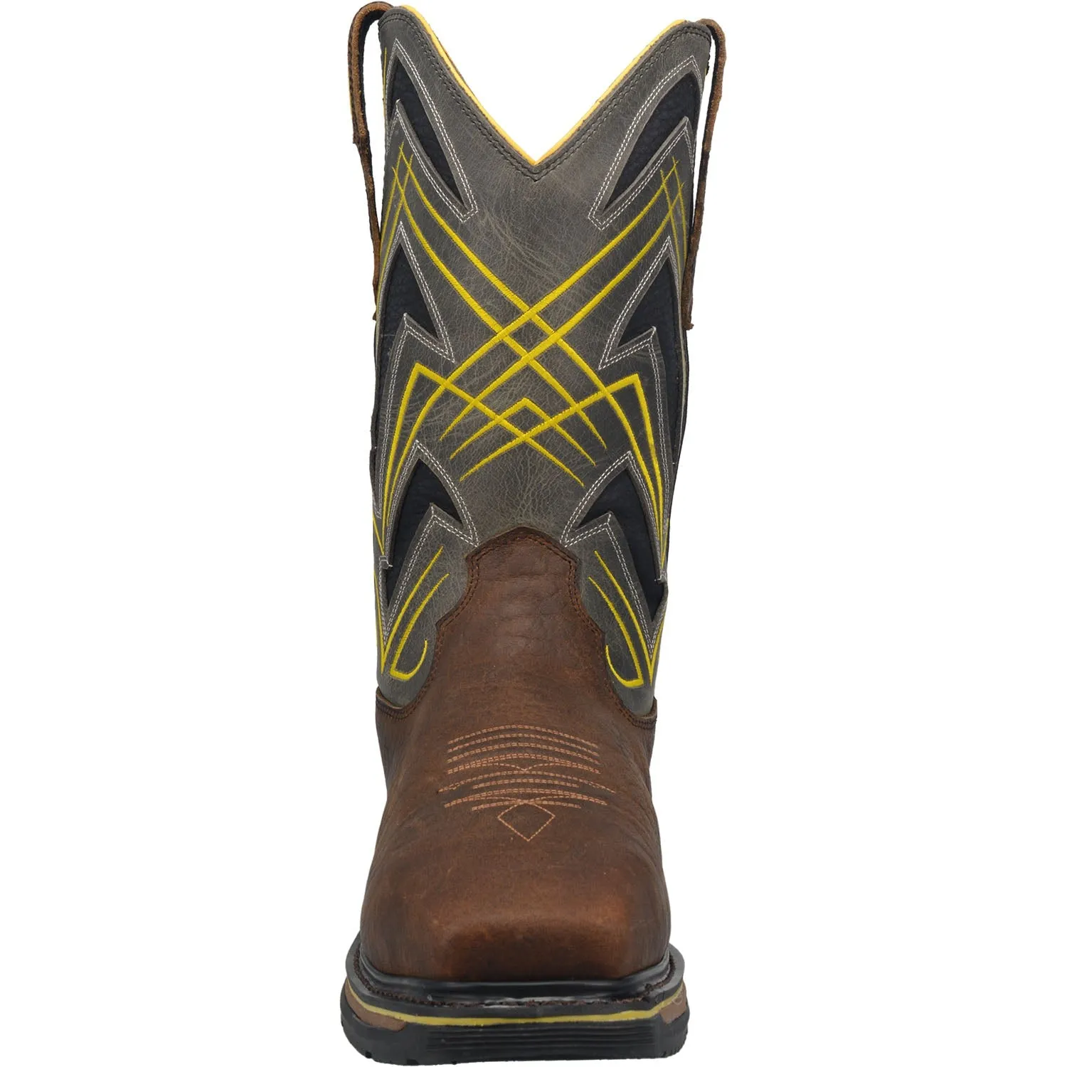 Dan Post Mens Cyclone Work Boots Leather Gray/Brown 10.5 W