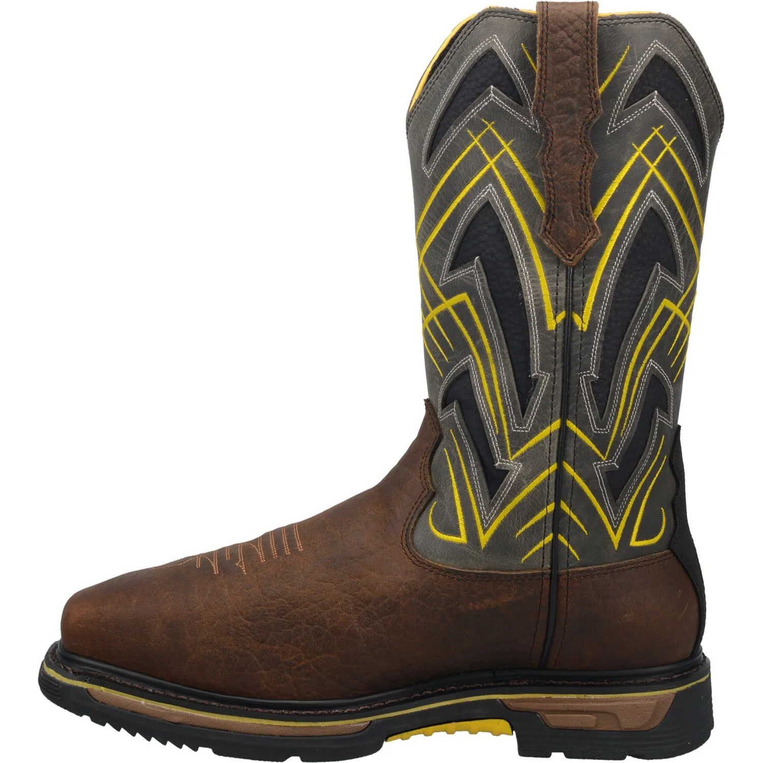 Dan Post Mens Cyclone Work Boots Leather Gray/Brown 10.5 W