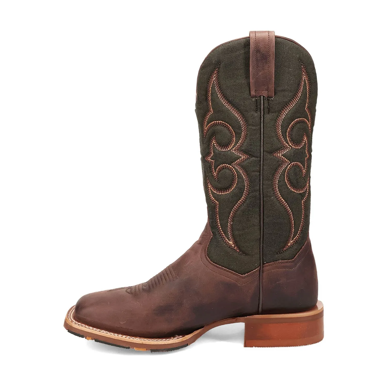Dan Post Mens Jenks Brown/Green Leather Cowboy Boots 12 D