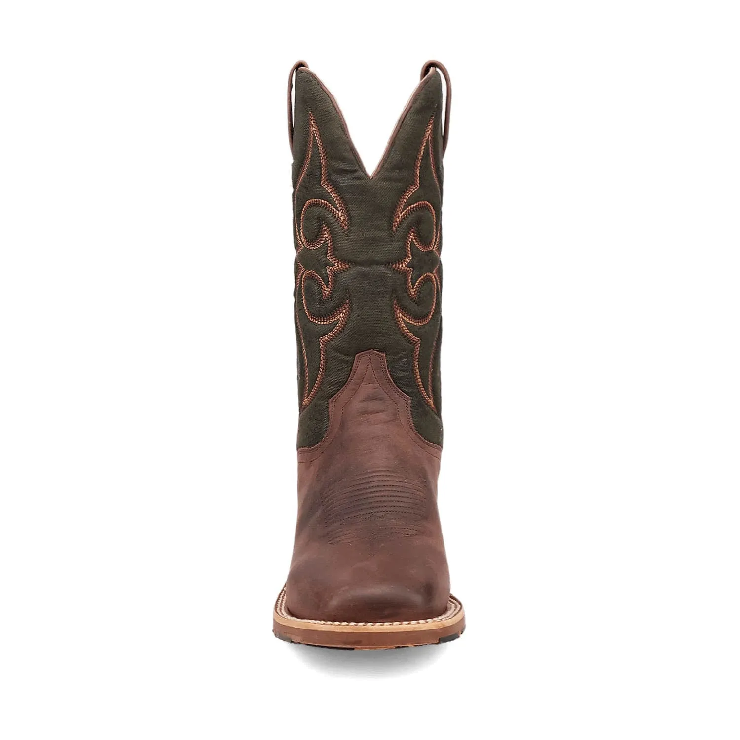 Dan Post Mens Jenks Brown/Green Leather Cowboy Boots 12 D