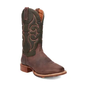 Dan Post Mens Jenks Brown/Green Leather Cowboy Boots 12 D