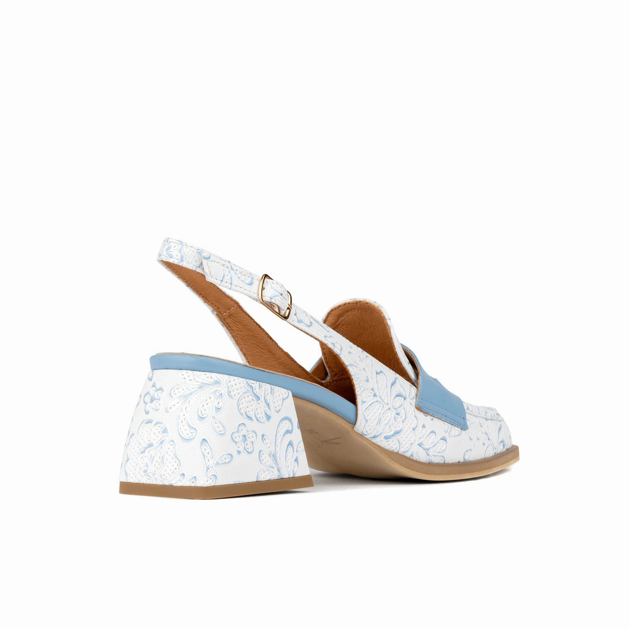 Diana - White Blue Floral