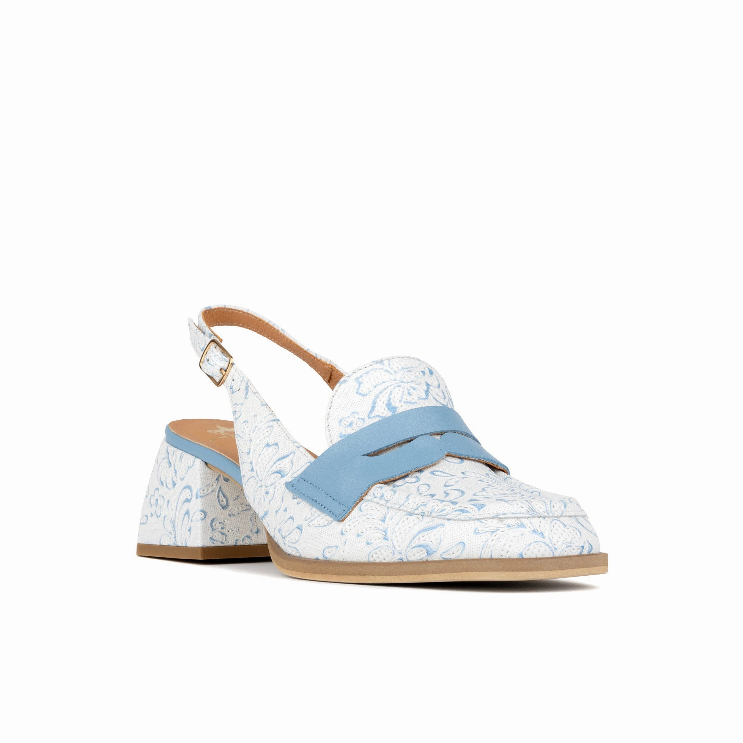 Diana - White Blue Floral