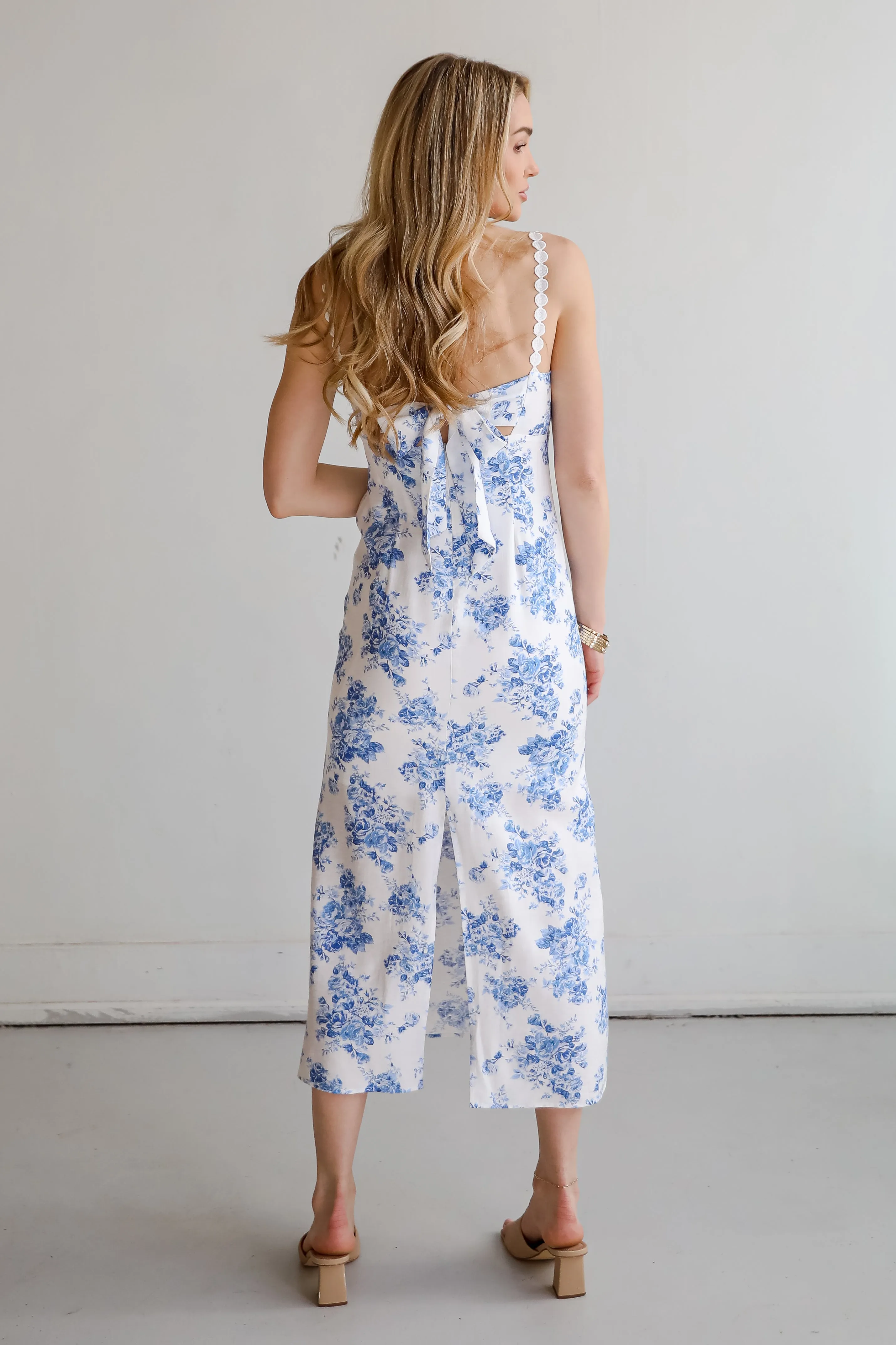 Divinely Sunny White Floral Maxi Dress