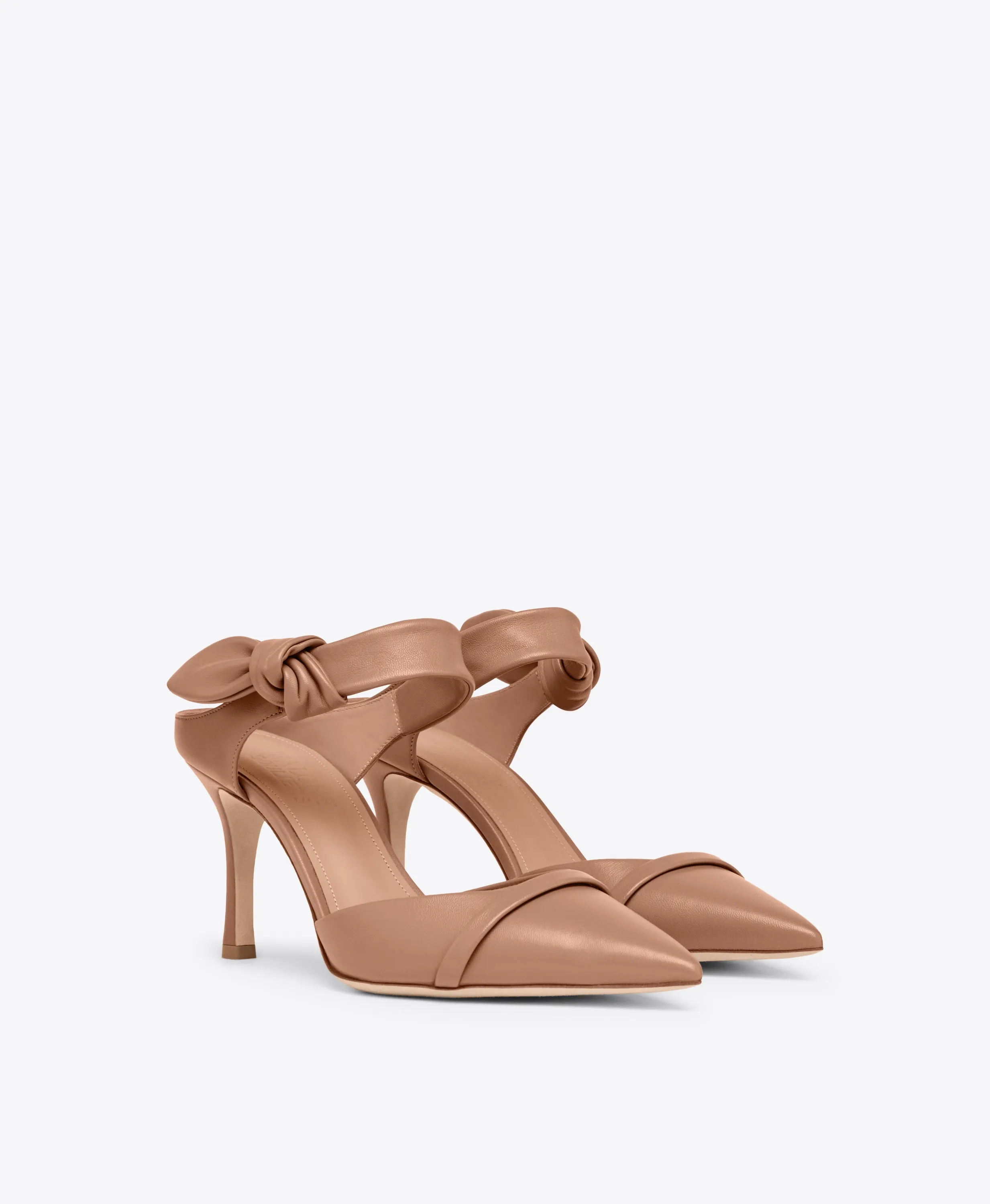 Eartha 80 Blush Leather Mules