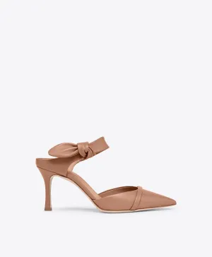 Eartha 80 Blush Leather Mules