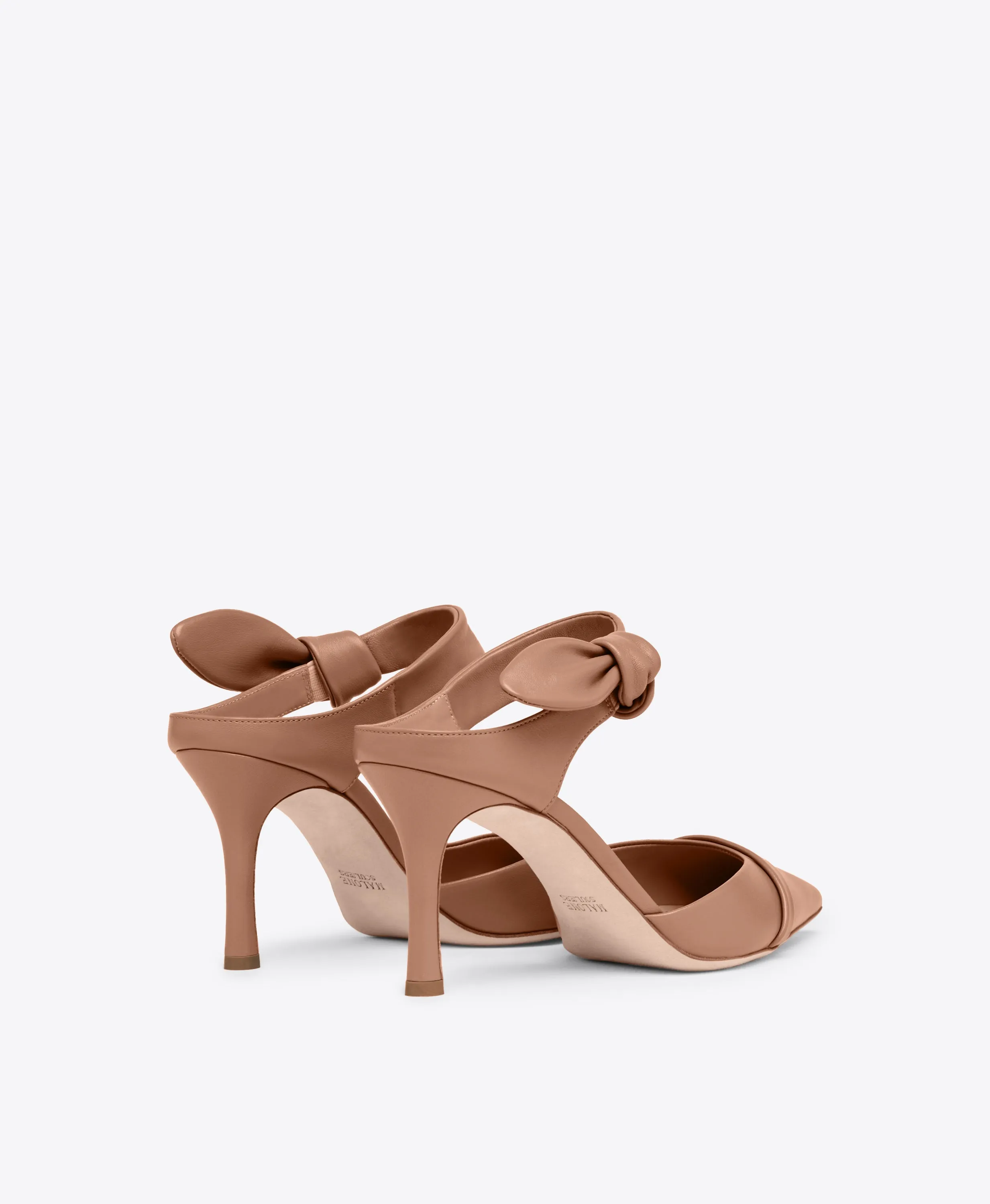 Eartha 80 Blush Leather Mules