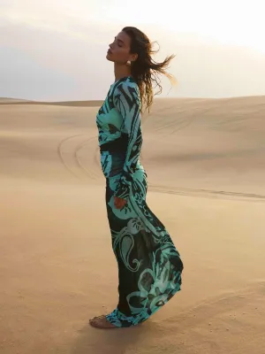 EDEN PAISLEY MAXI DRESS