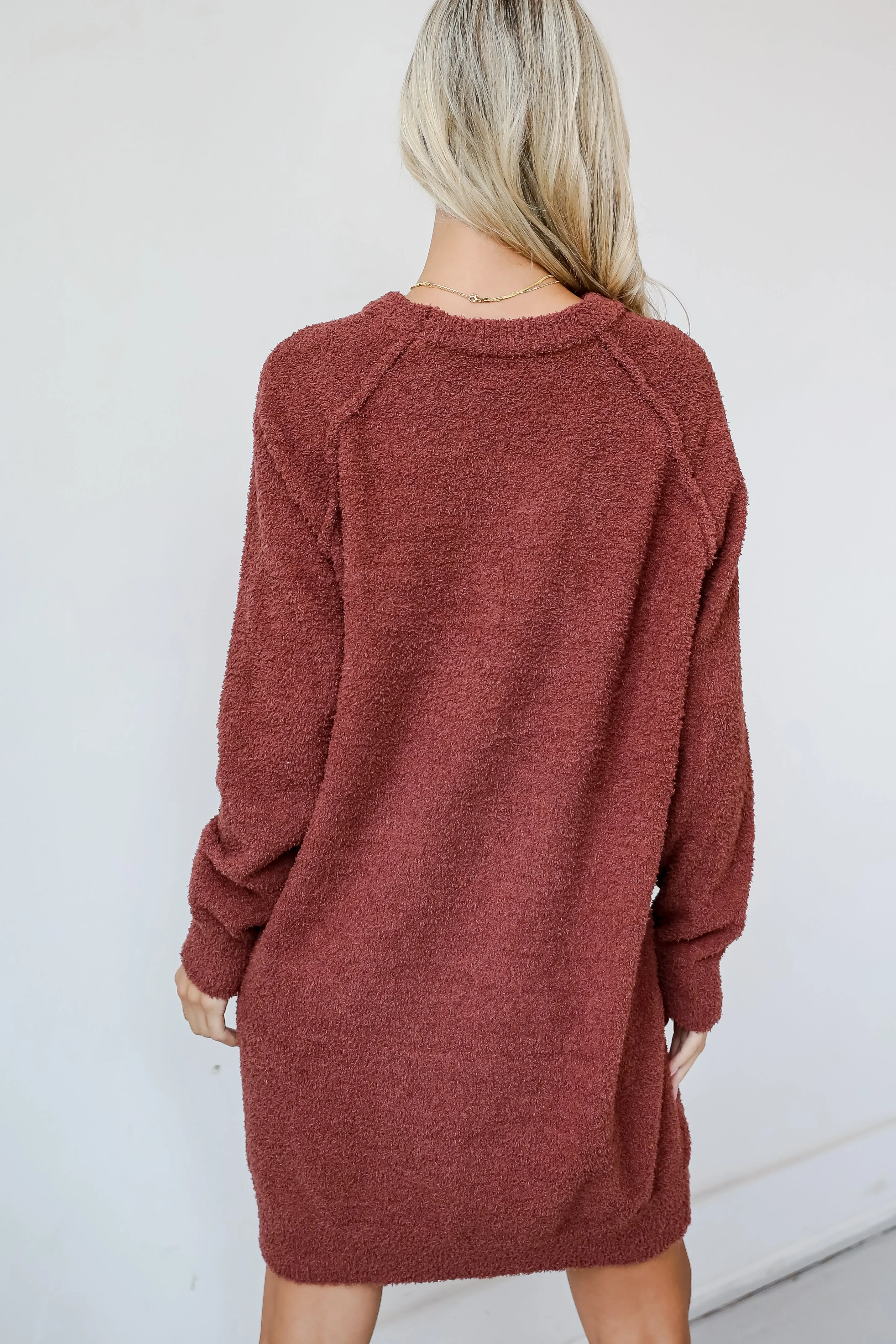 FINAL SALE - Addison Fuzzy Knit Mini Sweater Dress - DOORBUSTER