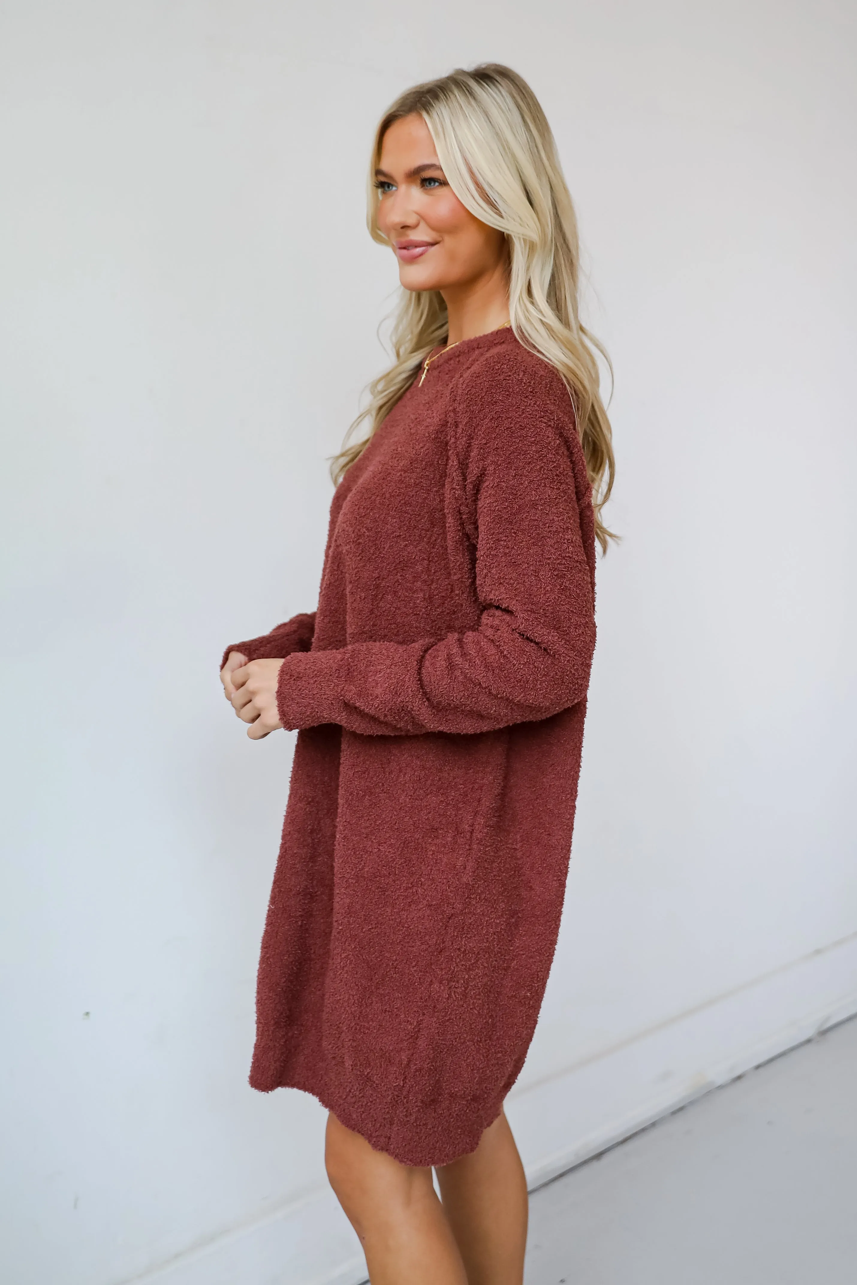 FINAL SALE - Addison Fuzzy Knit Mini Sweater Dress - DOORBUSTER