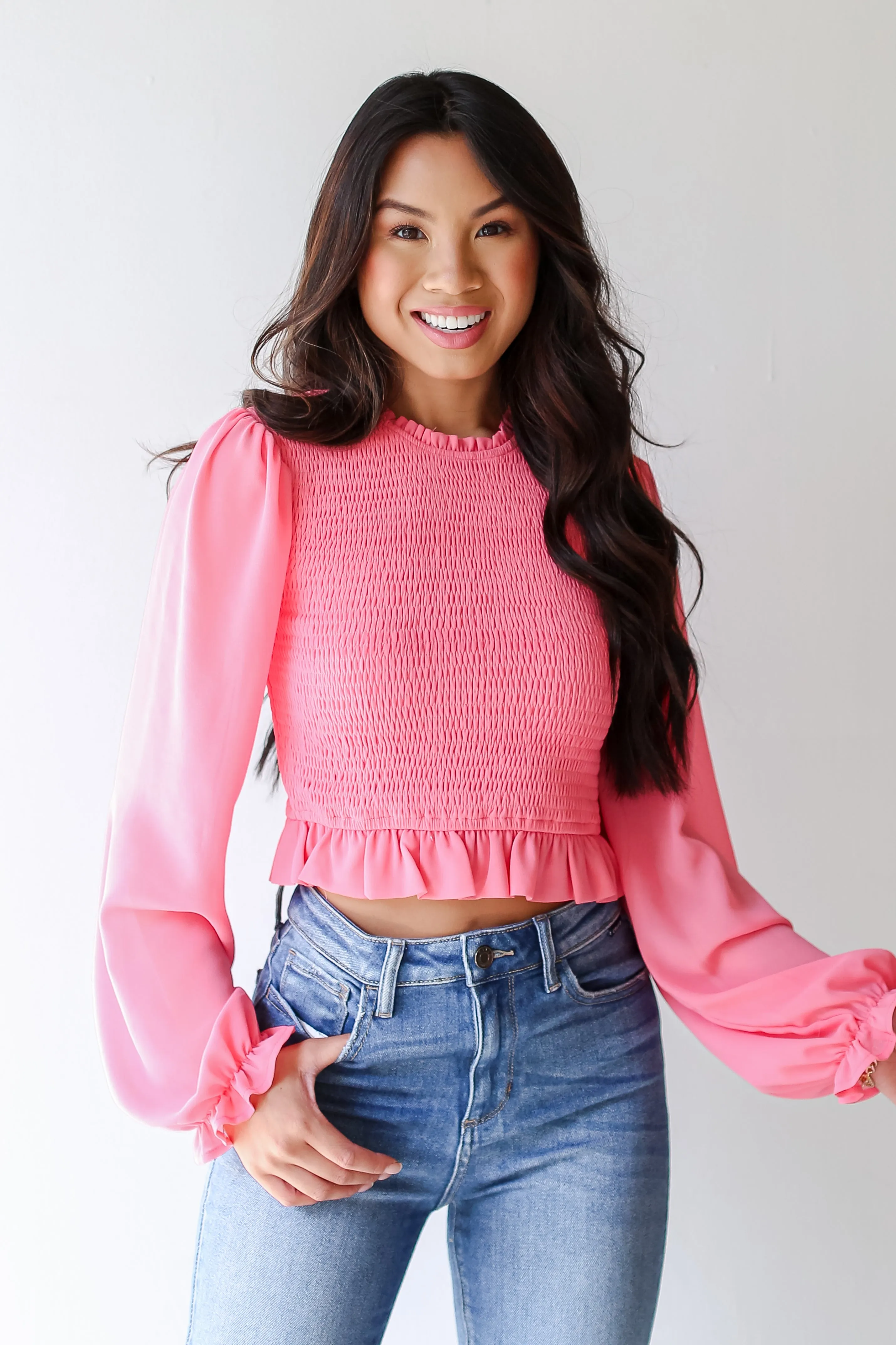 FINAL SALE - Perfectly Confident Smocked Blouse