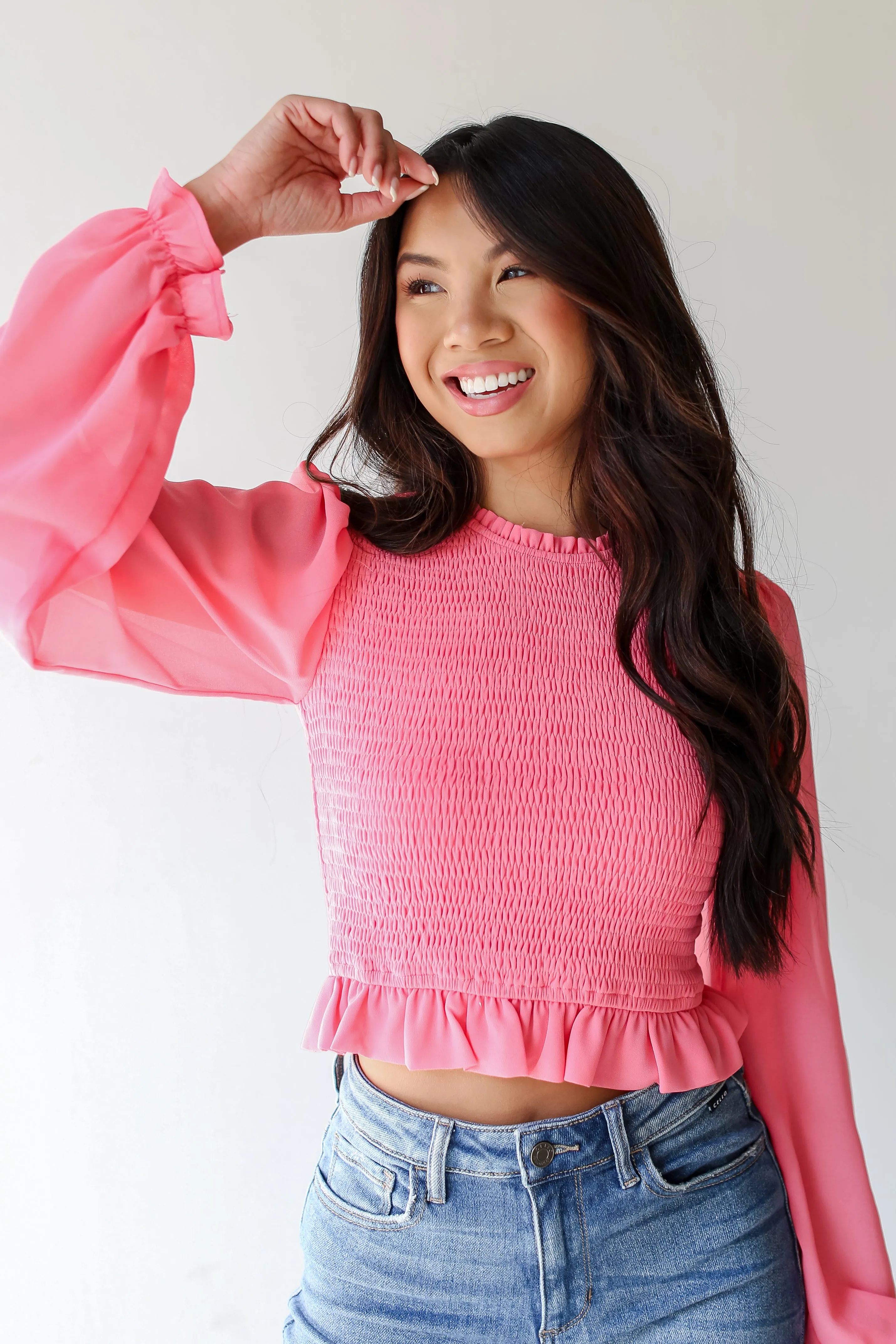 FINAL SALE - Perfectly Confident Smocked Blouse