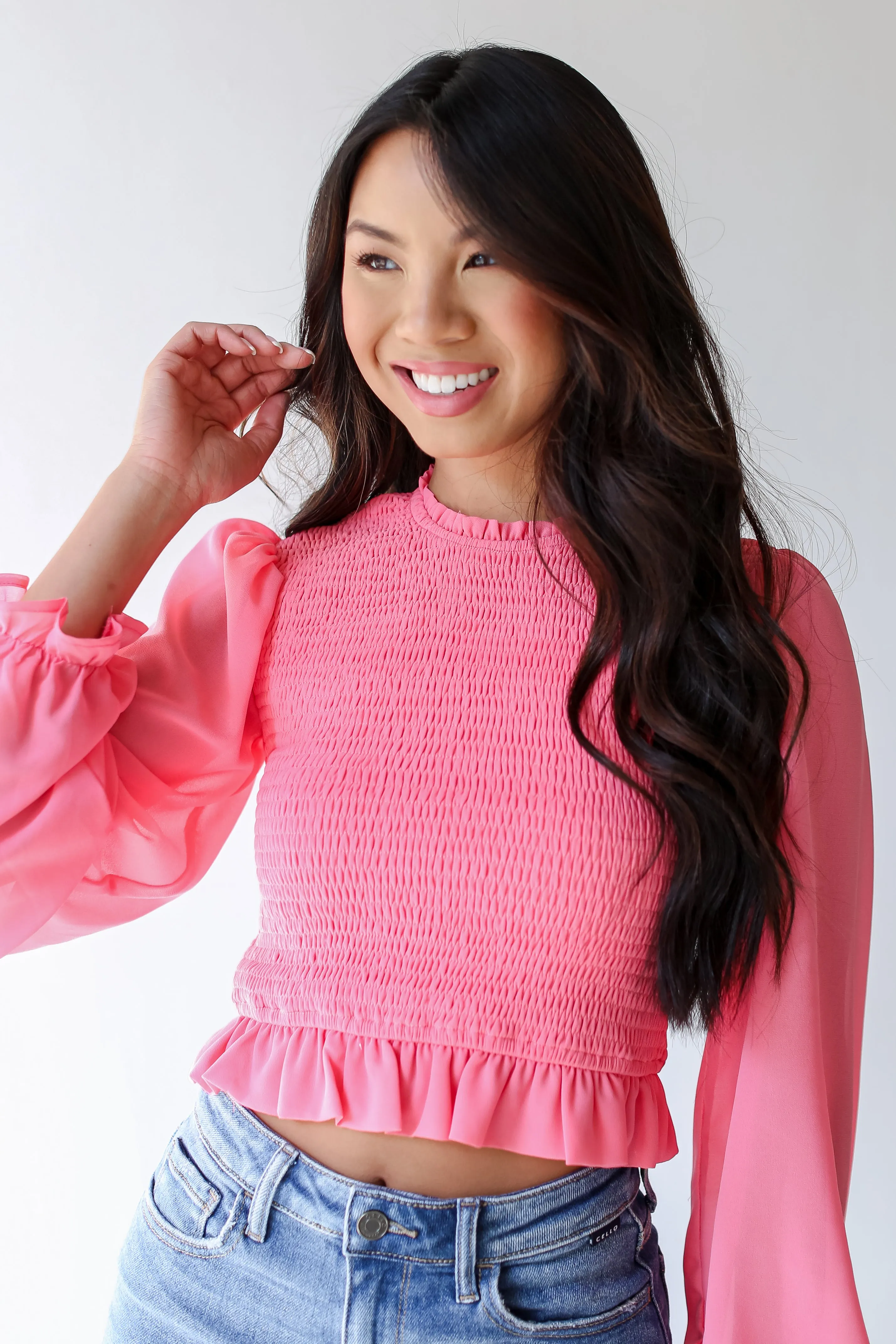 FINAL SALE - Perfectly Confident Smocked Blouse