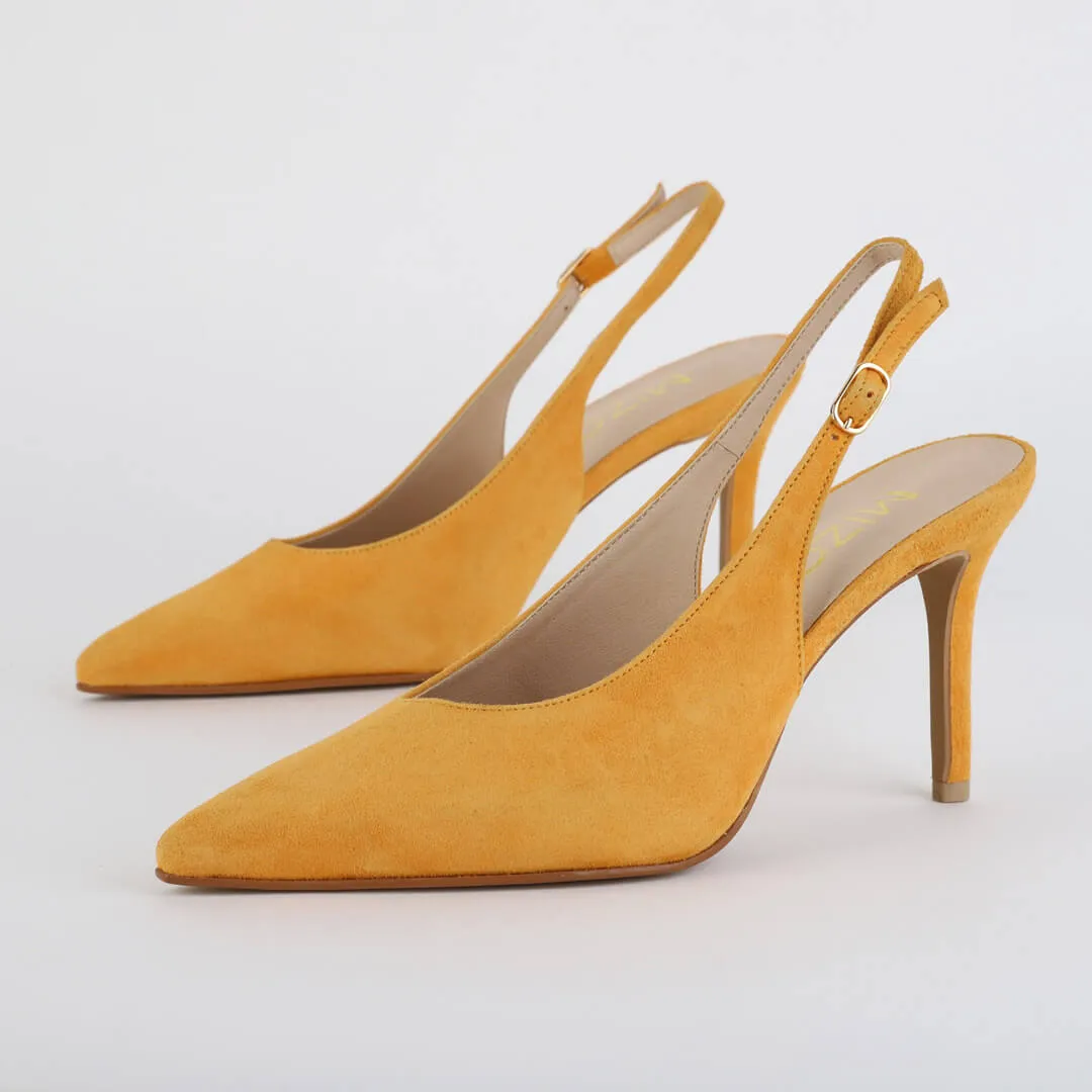 GOYA - suede slingback pumps