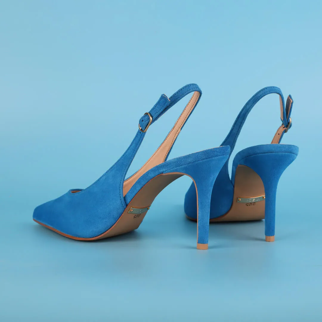 GOYA - suede slingback pumps