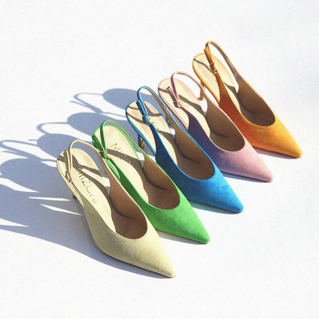 GOYA - suede slingback pumps