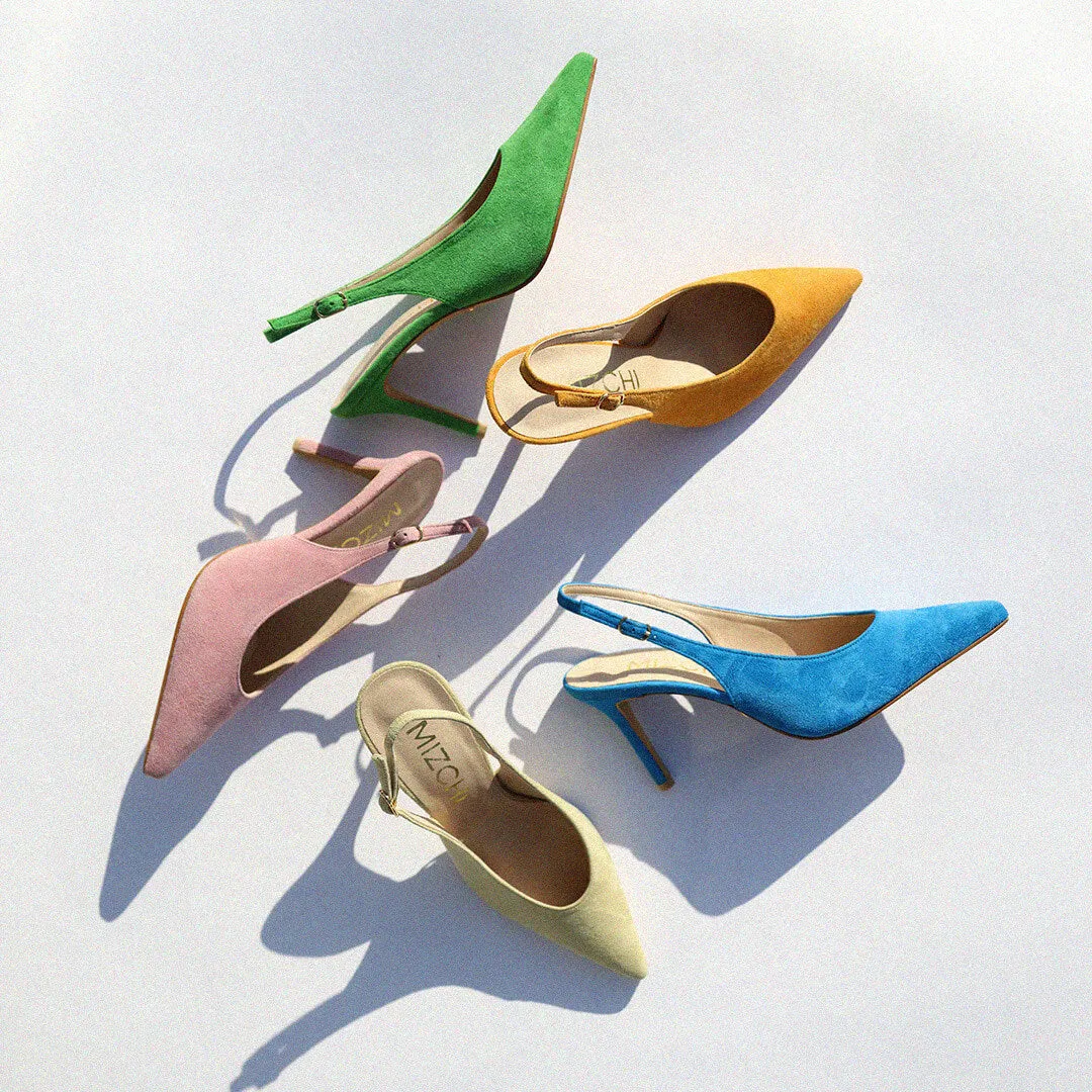 GOYA - suede slingback pumps