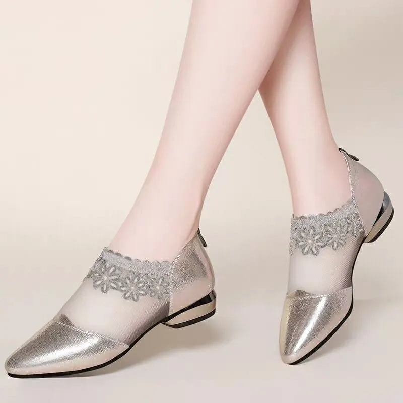 Heels Shoes 2cm Low Heel Casual Ladies Footwear