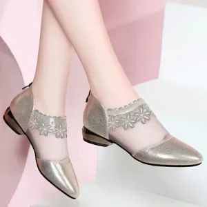 Heels Shoes 2cm Low Heel Casual Ladies Footwear