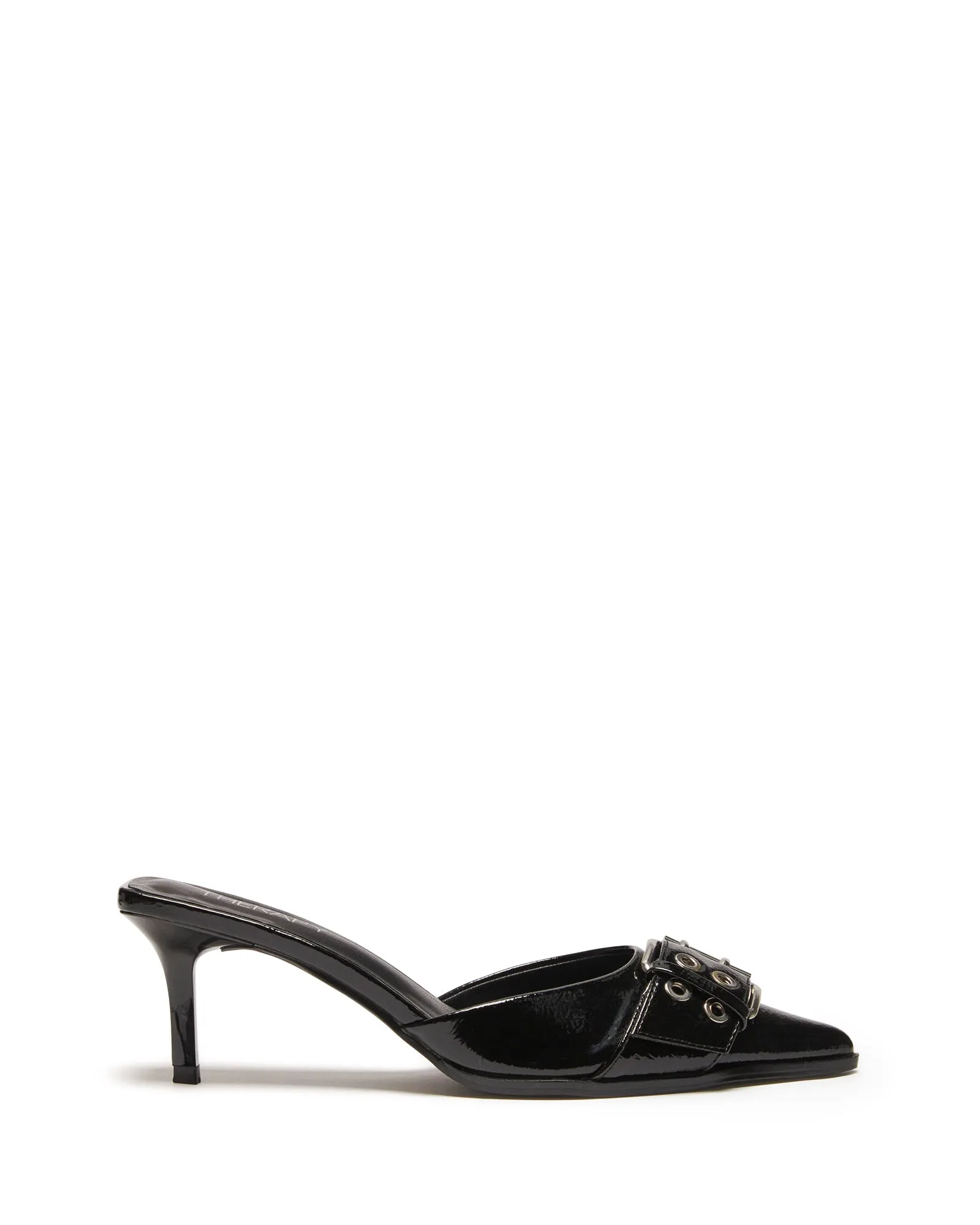 Hunna Pump Black Crinkle Patent