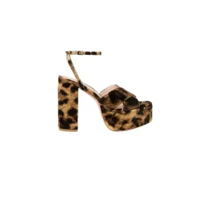 Loretta Leopard Velvet Platform Sandal