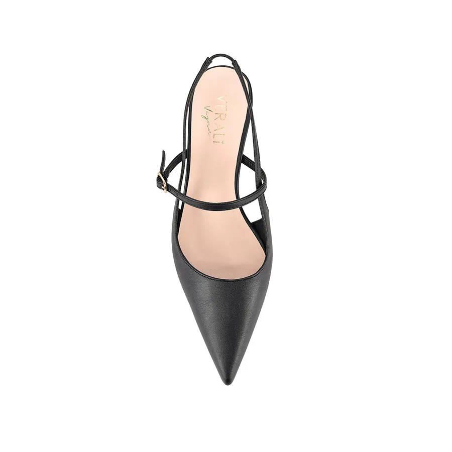 Luce Slingback Kitten Heels - Black