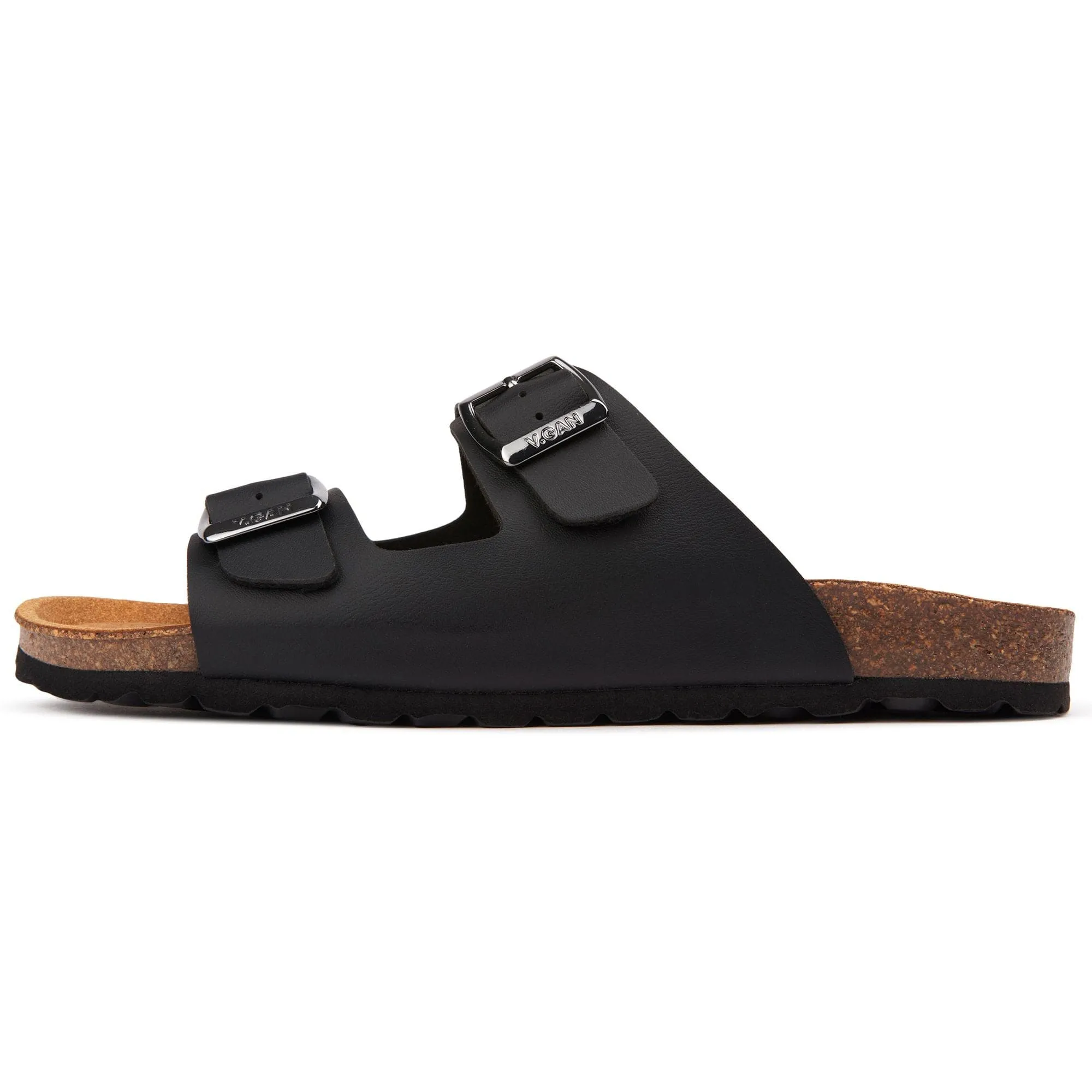Mango Men's Vegan Comfort Footbed Sandals | Black
