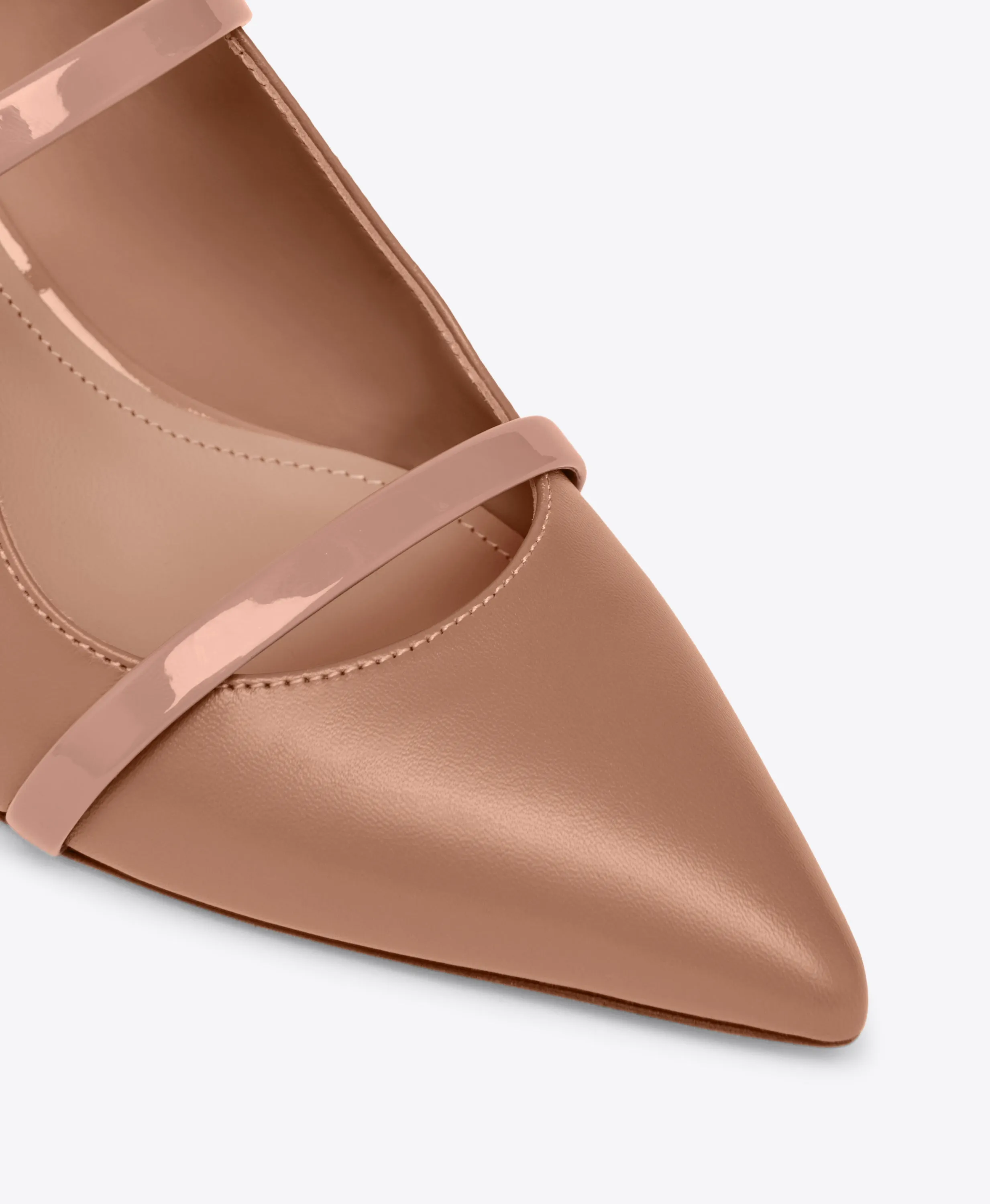 Maureen 45  Blush Leather Kitten Heels