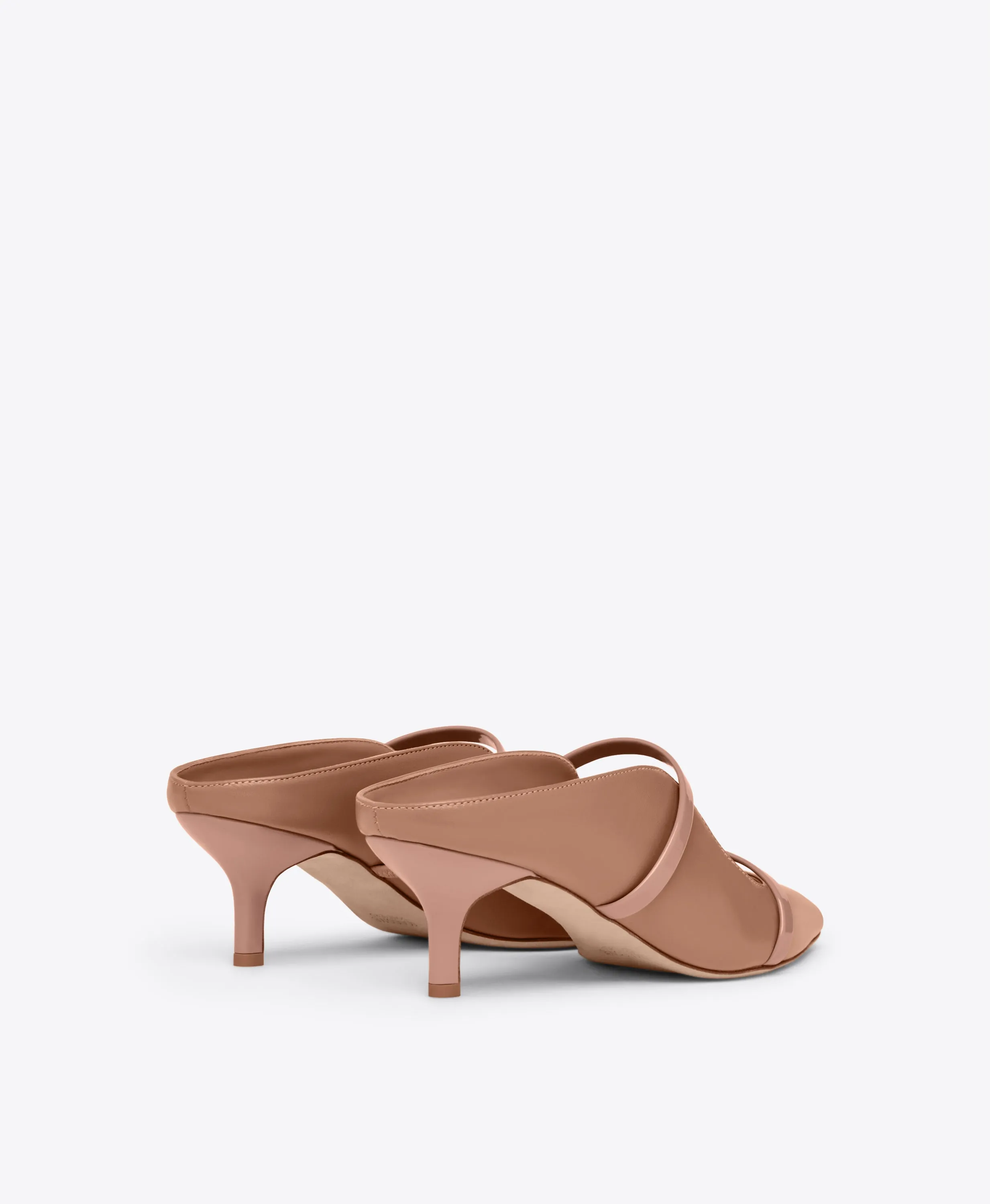 Maureen 45  Blush Leather Kitten Heels
