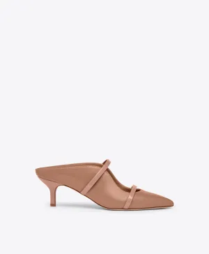 Maureen 45  Blush Leather Kitten Heels
